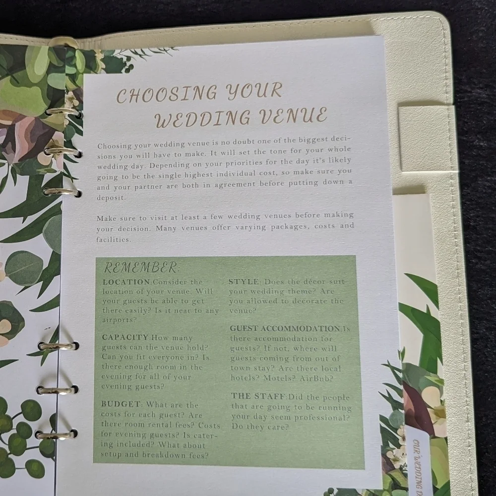 Wedding Planning Notebook
